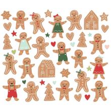 Simple Stories Bits &amp; Pieces Die-Cuts 42/Pkg - Baking Spirits Bright Gingerbread