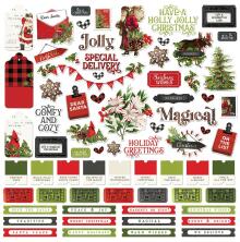 Simple Stories Sticker Sheet 12X12 - SV Christmas Lodge
