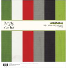 Simple Stories Basics Paper Pack 12X12 6/Pkg - SV Christmas Lodge