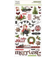 Simple Stories Chipboard Stickers 6X12 - SV Christmas Lodge