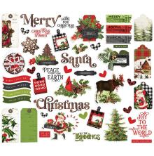 Simple Stories Bits &amp; Pieces Die-Cuts 48/Pkg - SV Christmas Lodge