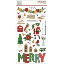 Simple Stories Chipboard Stickers 6X12 - Hearth &amp; Holiday