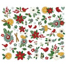Simple Stories Bits &amp; Pieces Die-Cuts 50/Pkg - Hearth &amp; Holiday Floral