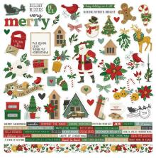 Simple Stories Sticker Sheet 12X12 - Hearth &amp; Holiday