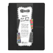 Dylusions Large Journal 9X11 - Black Dot Grid