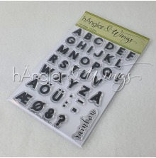 hnglar &amp; Wings Clear Stamps - Fyllt Alfabet