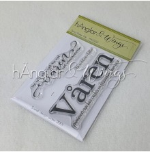 hnglar &amp; Wings Clear Stamps - Stora Texter Vr A7
