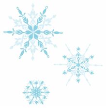 Sizzix Layered Clear Stamps Set - Floating Snowflakes