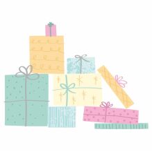 Sizzix Layered Clear Stamps Set - Giftwrap