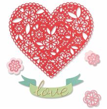 Sizzix Thinlits Die Set - Doily Heart 666017