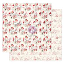 Prima Candy Cane Lane Cardstock 12X12 - Twenty Five