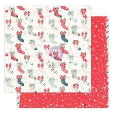 Prima Candy Cane Lane Cardstock 12X12 - Sparkling Christmas