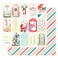 Prima Candy Cane Lane Cardstock 12X12 - Festive Feeling