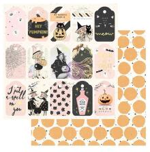 Prima Luna Cardstock 12X12 - Pumpkin Spells