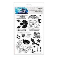 Simon Hurley create. Clear Stamps 6X9 - Friendship Florals