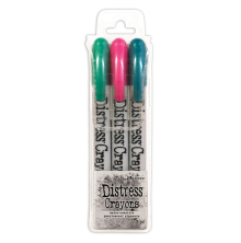 Tim Holtz Distress Crayon Pearlescent Set - Holiday 4