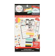 Me &amp; My Big Ideas Happy Planner Stickers Value Pack - Bright Retro Budget 1151