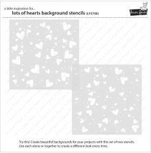 Lawn Fawn Stencils - Lots Of Hearts Background LF2740