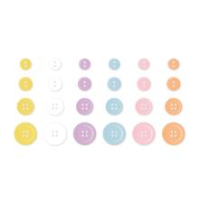 Simple Stories Color Vibe Buttons 24/Pkg - Spring