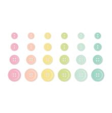 Simple Stories Color Vibe Buttons 24/Pkg - Lights