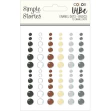 Simple Stories Color Vibe Enamel Dots 72/Pkg - Basics