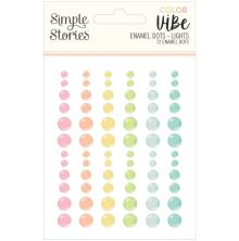 Simple Stories Color Vibe Enamel Dots 72/Pkg - Lights