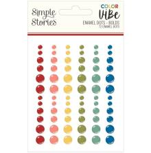 Simple Stories Color Vibe Enamel Dots 72/Pkg - Bolds