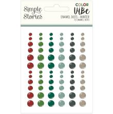 Simple Stories Color Vibe Enamel Dots 72/Pkg - Winter
