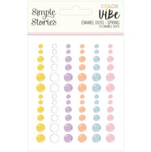 Simple Stories Color Vibe Enamel Dots 72/Pkg - Spring