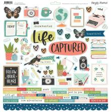 Simple Stories Sticker Sheet 12X12 - Life Captured