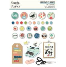 Simple Stories Self-Adhesive Brads - Life Captured