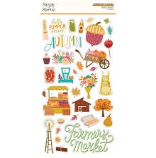 Simple Stories Chipboard Stickers 6X12 - Harvest Market