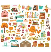 Simple Stories Bits &amp; Pieces Die-Cuts 55/Pkg - Harvest Market