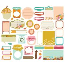 Simple Stories Bits &amp; Pieces Die-Cuts 41/Pkg - Harvest Market Journal