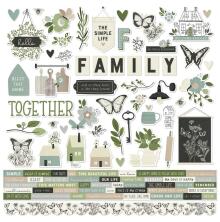 Simple Stories Sticker Sheet 12X12 - The Simple Life
