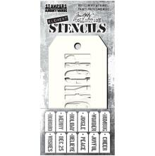 Tim Holtz Element Stencils 12/Pkg - Christmas THEST003