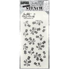 Tim Holtz Layered Stencil 4.125X8.5 - Hollyberry THS165