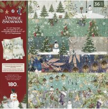 Crafters Companion 12X12 Paper Pad - Vintage Snowman