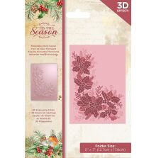 Crafters Companion Tis the Season 3D Embossing Folder - Flourishing Holly Corner