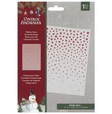 Crafters Companion Vintage Snowman Embossing Folder 5X7 - Falling Snow