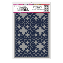 Dina Wakley MEdia Stencils 9X6 - Floor Pattern