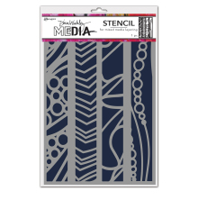 Dina Wakley MEdia Stencils 9X6 - In A Line