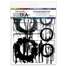 Dina Wakley Media Transparencies 8.5X10.75 - Frames &amp; Figures Set 1