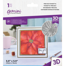 Gemini 3D Embossing Folder 5.5X5.5 - Precious Poinsettia