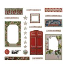 Tim Holtz Idea-Ology Chipboard Baseboards 24/Pkg - Christmas TH94278