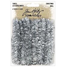 Tim Holtz Idea-Ology Silver Tinsel Trimmings 4yd - Christmas TH94295