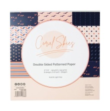 Tonic Studios Craft Perfect 6x6 Card Pack - Coral Skies 9388E