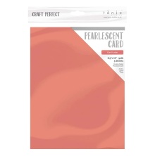 Tonic Studios Craft Perfect Pearlescent Card A4 - Coral Luster 9524E