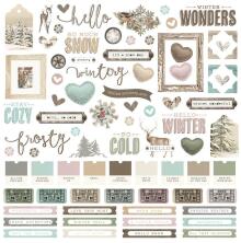 Simple Stories Sticker Sheet 12X12 - SV Winter Woods