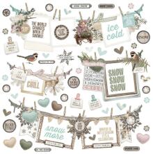 Simple Stories Sticker Sheet 12X12 - SV Winter Woods Banner